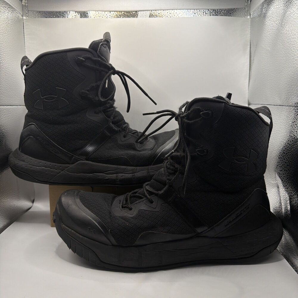 Under Armour Micro G Valsetz Tactical Boots Mens Size 10 Black 8" Combat No Sole